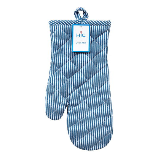 Oven Mitt Railroad Stripe