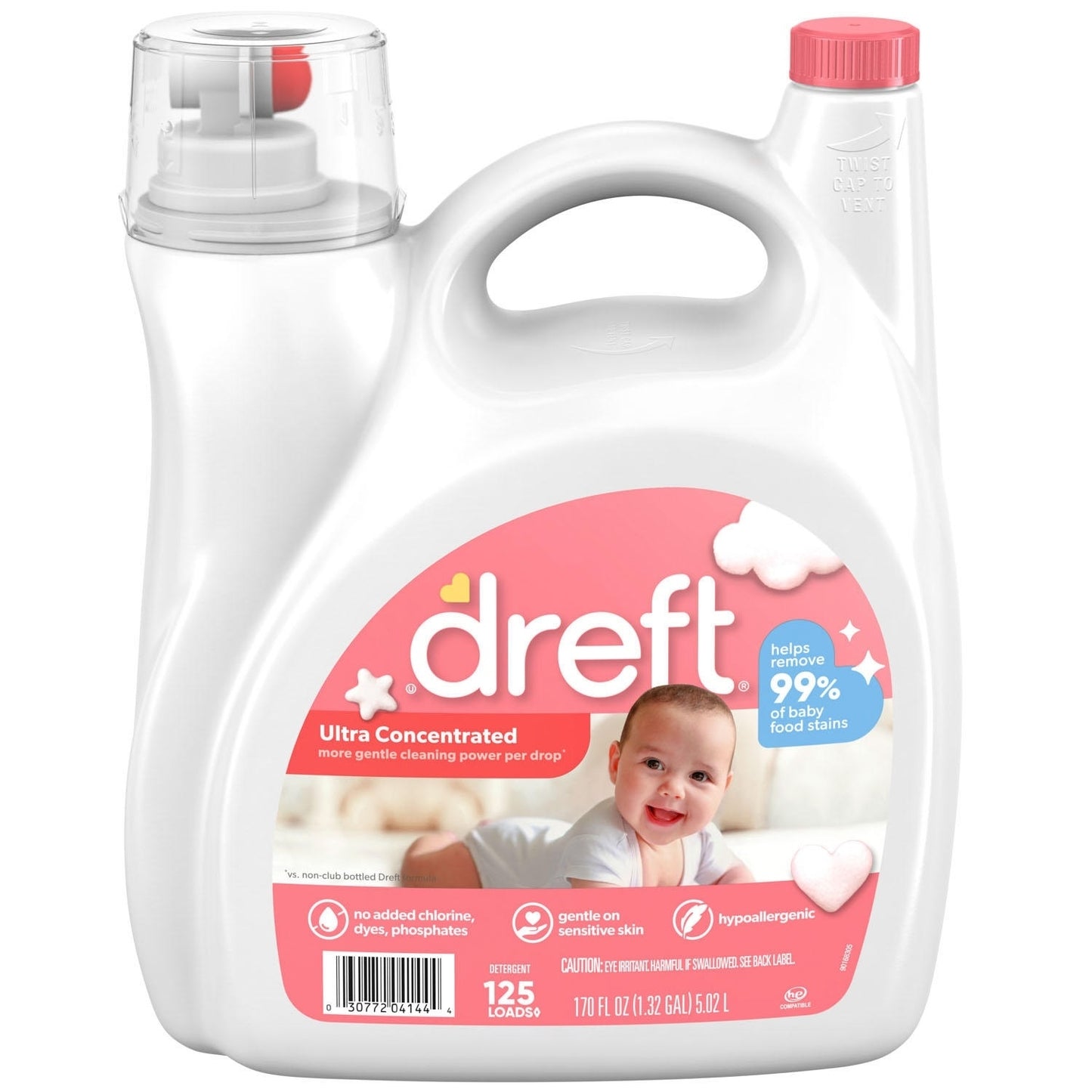 Dreft Baby Liquid Laundry Detergent, 125 loads, 170 fl. oz.
