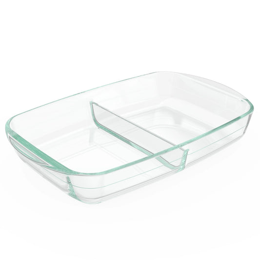 Divided glass baking dish Pyrex