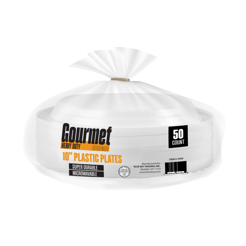 Gourmet Heavy Duty 10″ Plates White (50 Count)