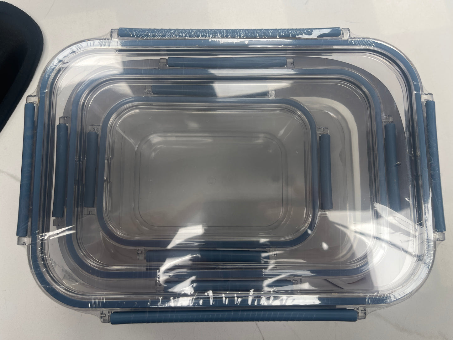 Six piece rectangle food storage containers