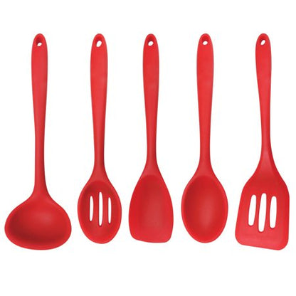 Red 5-Piece Silicone Cooking Tools