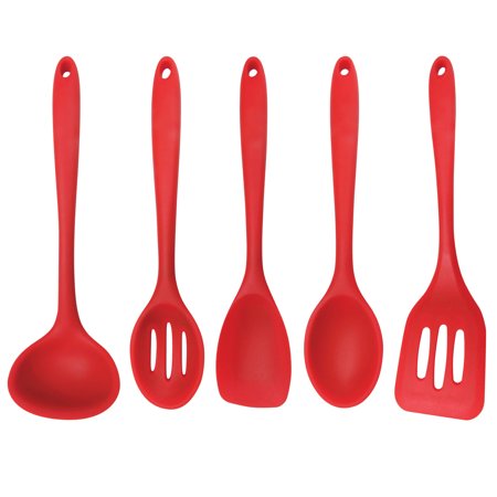 Red 5-Piece Silicone Cooking Tools