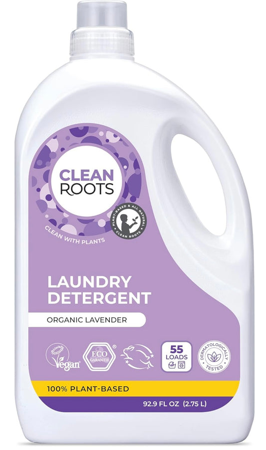Clean roots, laundry detergent, organic lavender