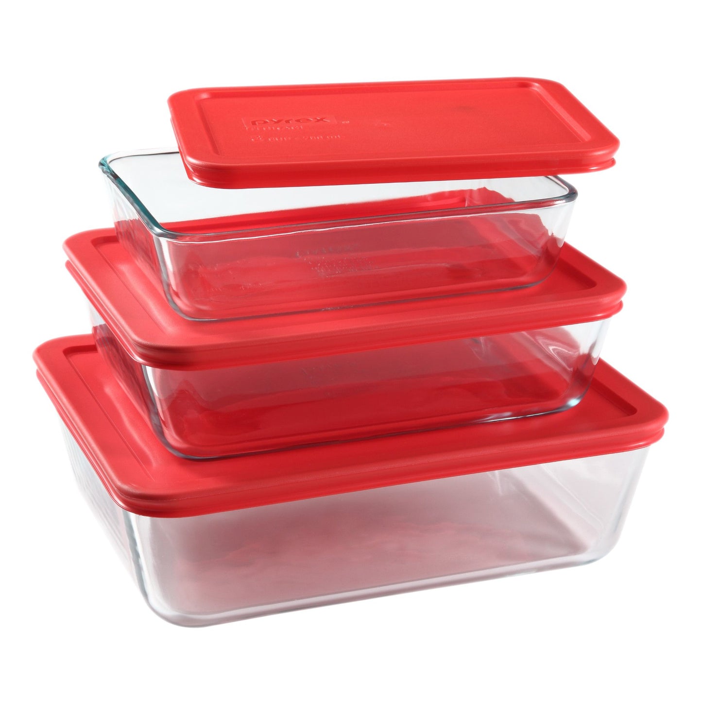 Pyrex Simply Store 6pc Red