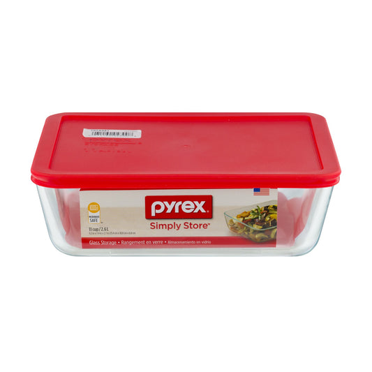 Pyrex Glass Storage 11 Cup Red