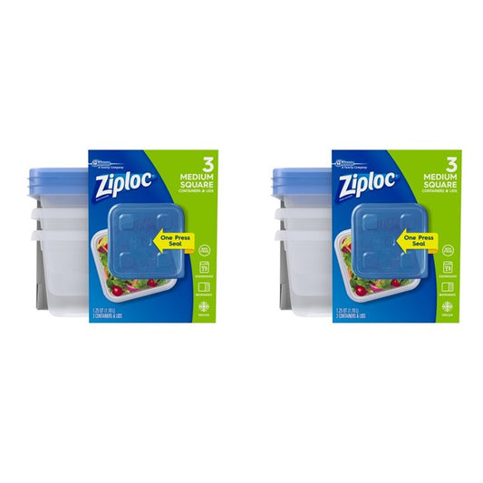 Ziploc 3 Med Square 1.18L