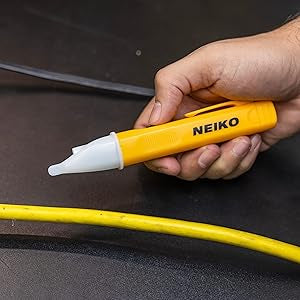 NEIKO 40524A Electrical Tester, Non Contact Voltage Tester, AC Voltage Detector, 50/60Hz Circuits, Dual Range 12V-48V / 48V-1000V, Electric Tester Pen, Electricity Tester Tool, Audio & LED Indicator