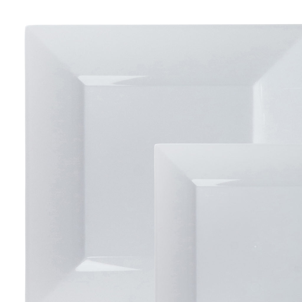 Splendid Collection White Square 9.5" Lunch Plates (10 Count)