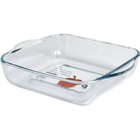 Square glass oven dish