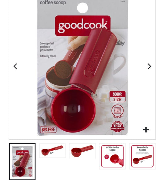 MEASURING SCOOP FOR COFFEE- 2-tbsp EXTENDED HANDLE
