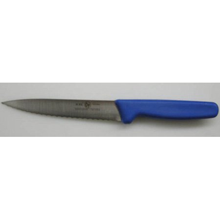 Serrated knife, blue color