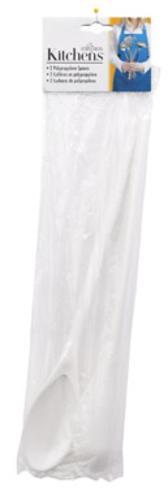 White plastic spoon