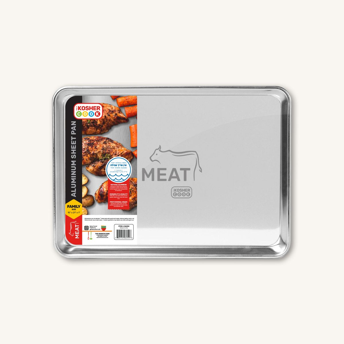 The Kosher Cook - Embossed Sheet Pan 15” x 21” x 1” - Meat