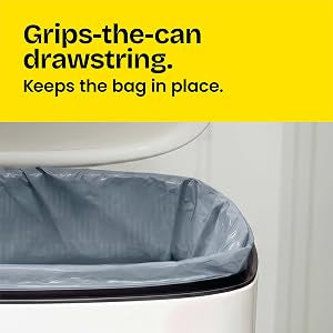 Glad Tall Kitchen Drawstring Trash Bags - Odorshield 13 Gallon White Trash Bag, Febreze Fresh Clean, 110 Count