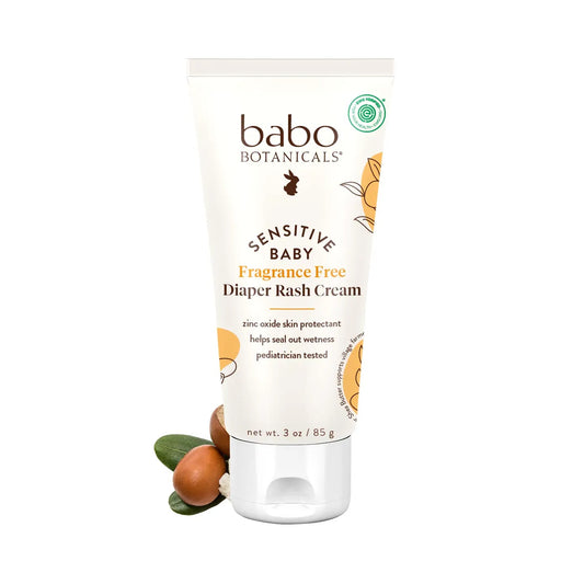 Babo Botanicals Sensitive Baby Diaper Rash Cream Frangrance Free | protects and soothes baby’s delicate skin (3 oz)