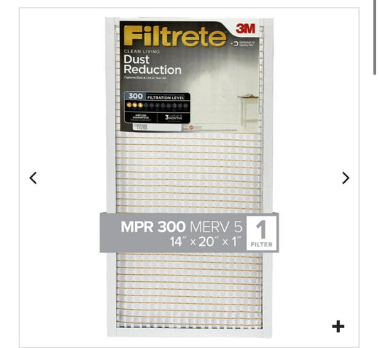 AIR COND FILTER-CENTRAL AIR 14x20x1