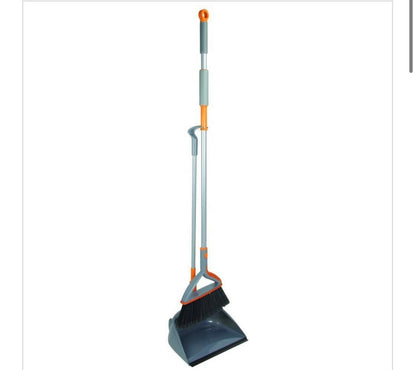 DUSTPAN & BROOM SET-FULL SIZE QUICK ‘N EASY w-DETACH HEAD