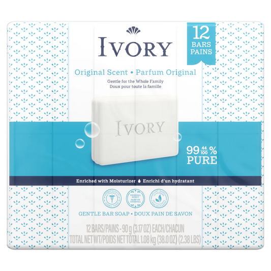 Ivory Gentle Bar Soap Original Scent 3.17oz - 12ct