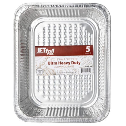 9×13 Ultra Heavy Duty Aluminum Pans (5 Count)