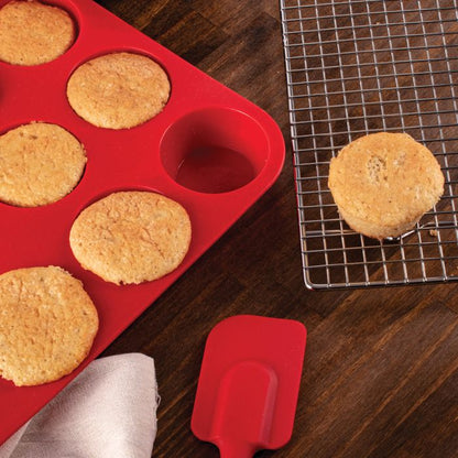 Mrs. Anderson's Baking Silicone Muffin Pan, 12 Cup