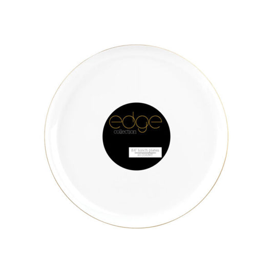 Edge 8.6″ Plates White Gold Rim