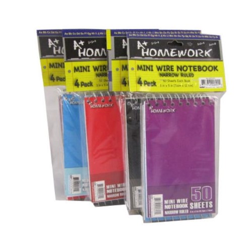 Mini Wire Notebook 3x5" 50.S