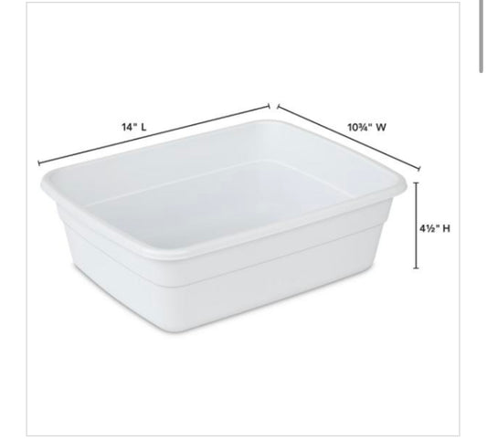 DISHPAN-RECT-8qt-WHITE