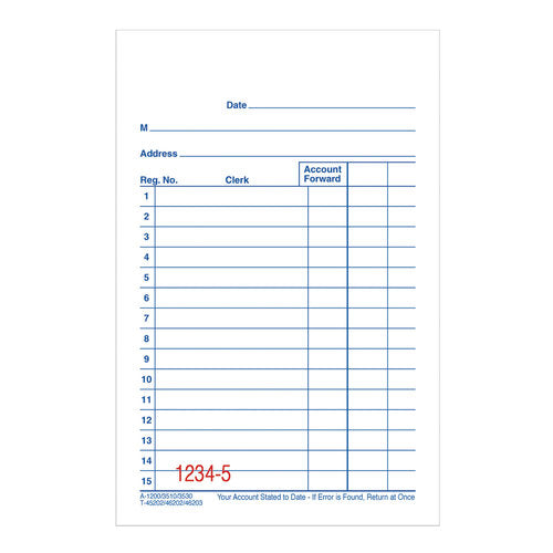 3.5"X5.5" Sales Book