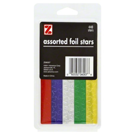 440 Labels Assorted Foil Stars