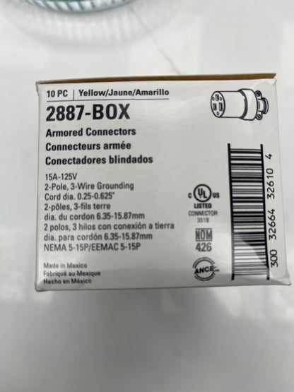 Yellow armored connectors 2887