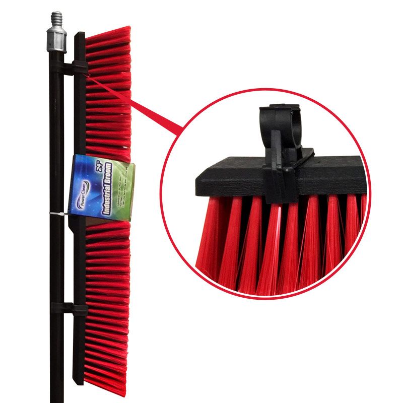 24" Industrial Push Broom with 5' Handle