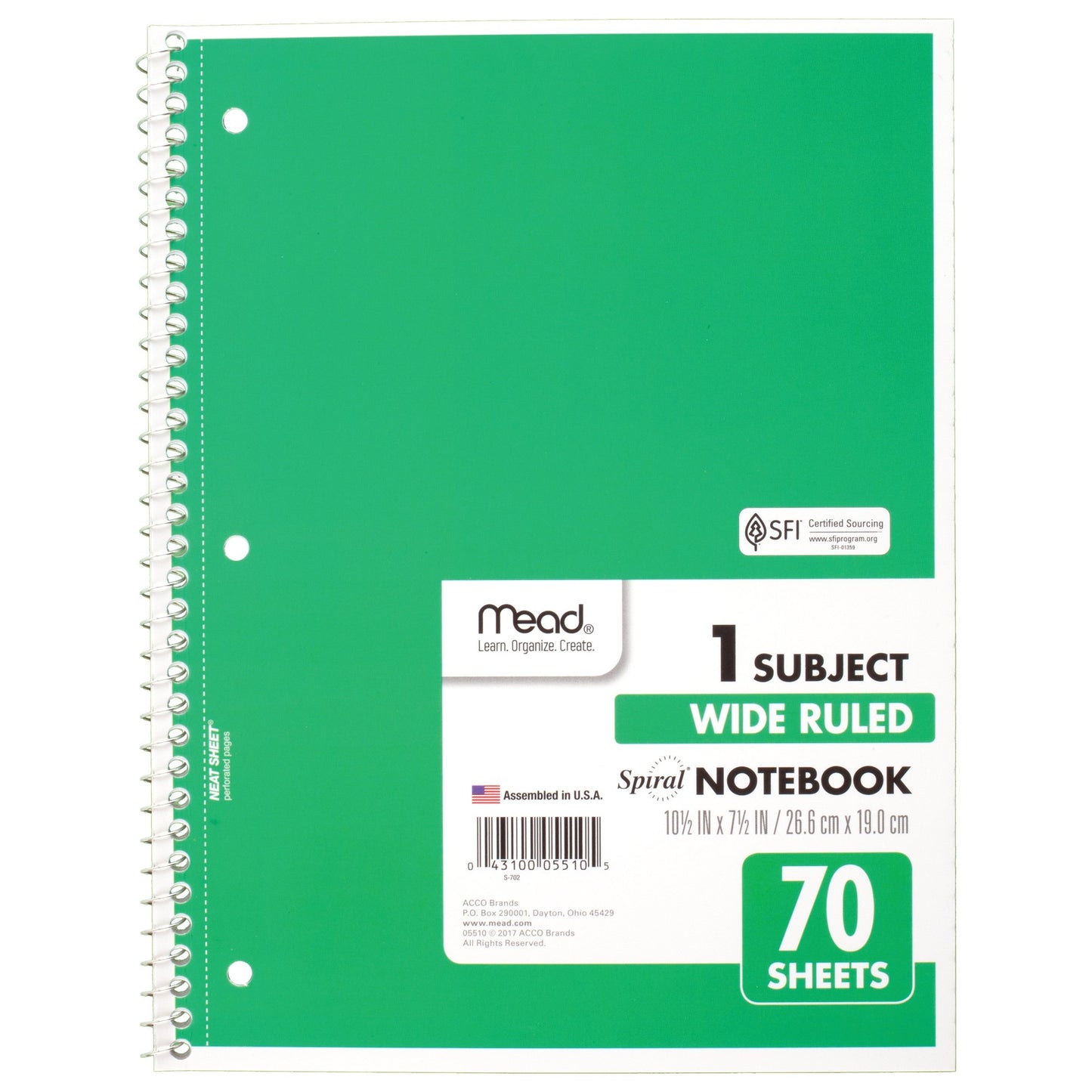 1 Subject Wide Ruled