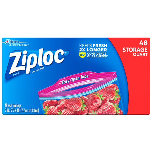 Ziploc Storage quart bags 48 count