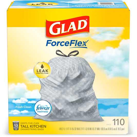 Glad force flex 13 gallon bags fabfeze sent