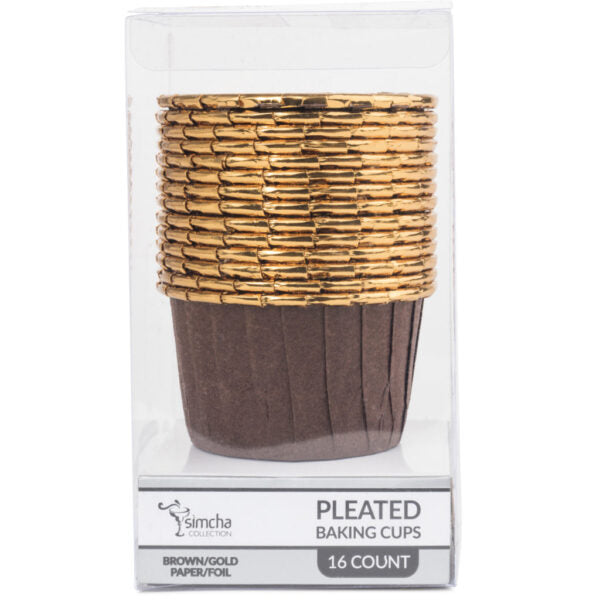 Brown Pleated Baking Cup Paper/Foil (Kosher for Passover)
