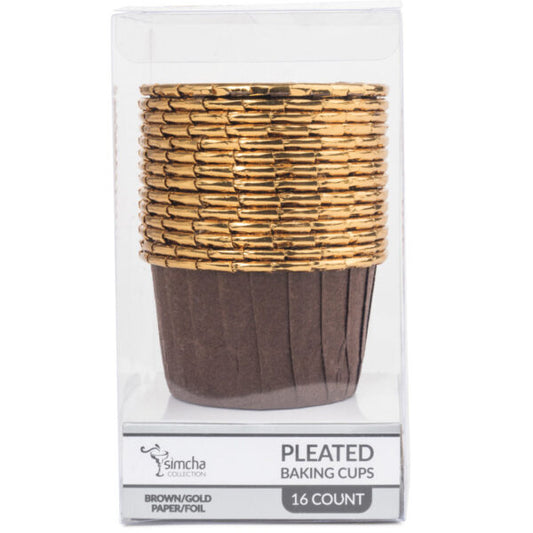 Brown Pleated Baking Cup Paper/Foil (Kosher for Passover)