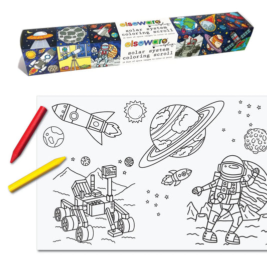 Eco kids solar system coloring, scroll 10 feet of space images to color or paint