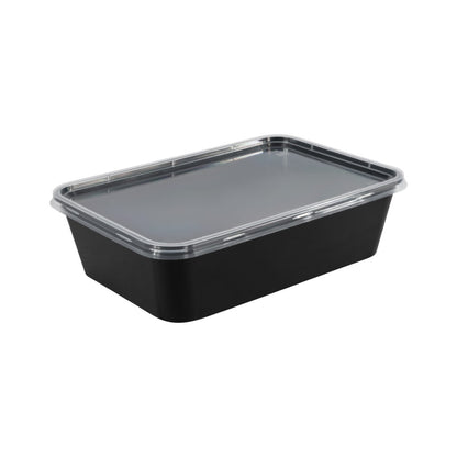 Rectangle Containers 16oz Black (10 Count)