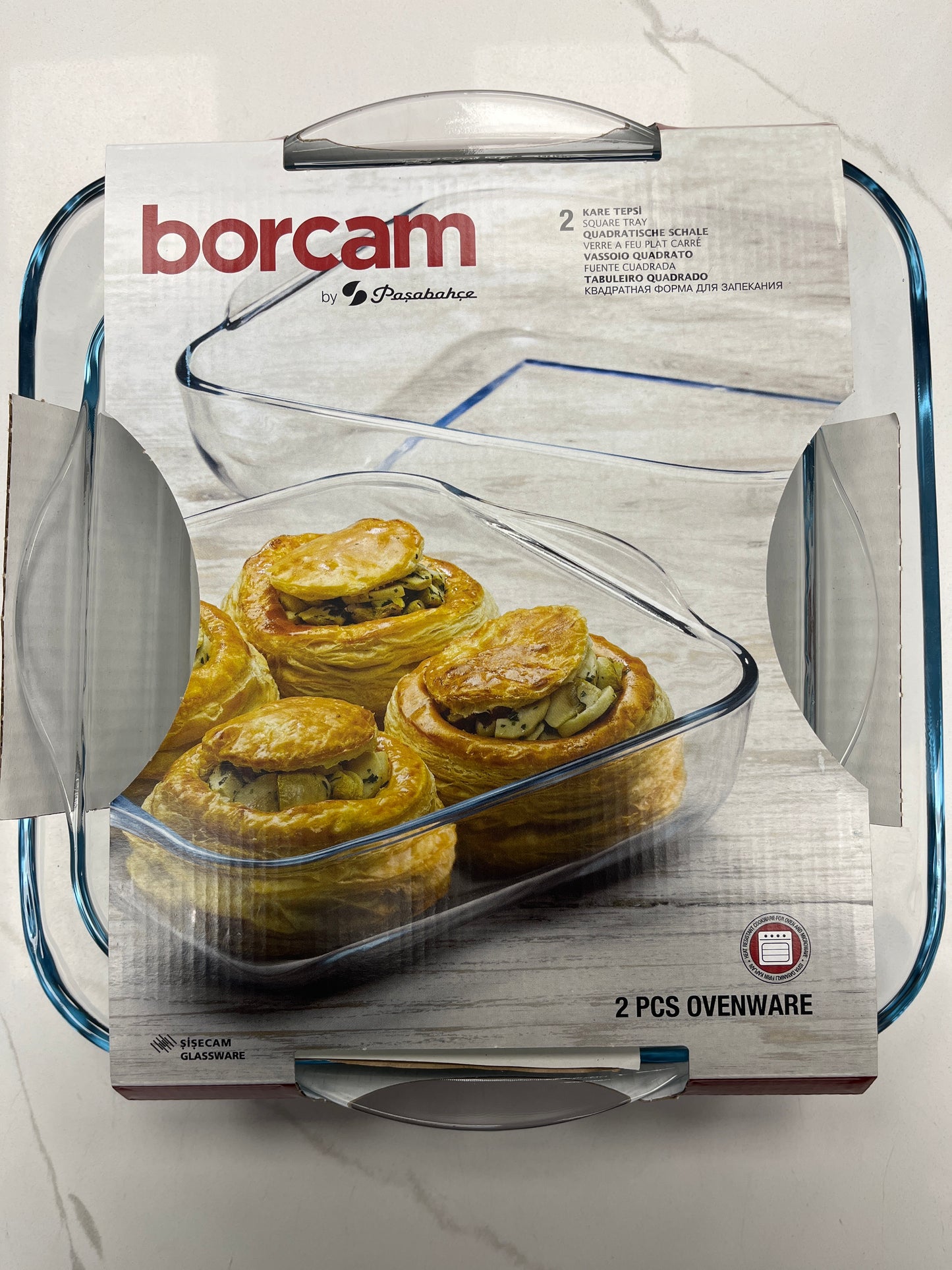Borcam 2 pcs glass square