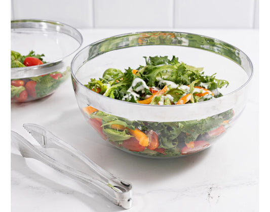 Plastic salad Bowl silver trim 1752