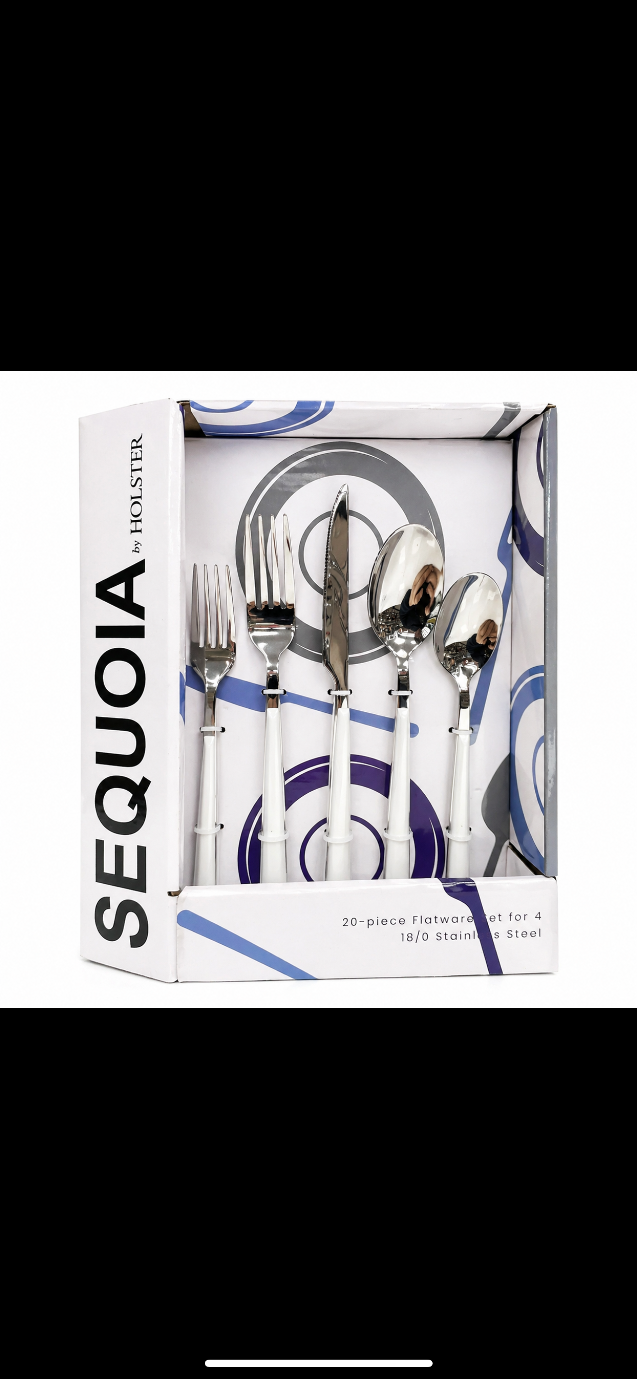 SEQUOIA 20 Piece flatware Set WHITE