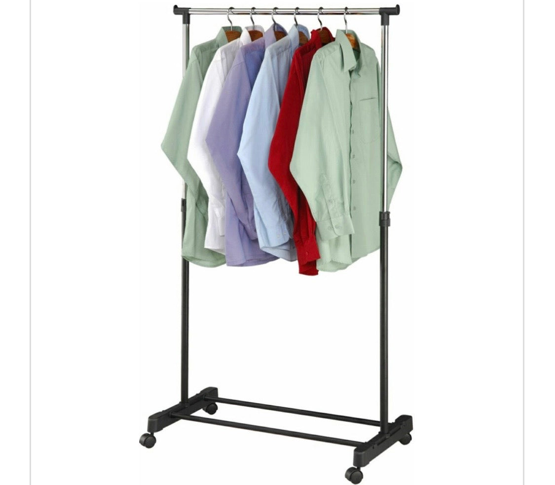 GARMENT RACK w-WHEELS 37 adjustabl