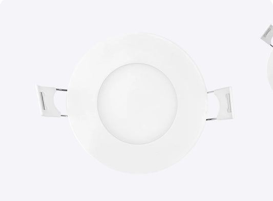 Luxrite LR23751 3" MINI PANEL ROUND 5CCT SMOOTH CANLESS WAFER SPOTLIGHT