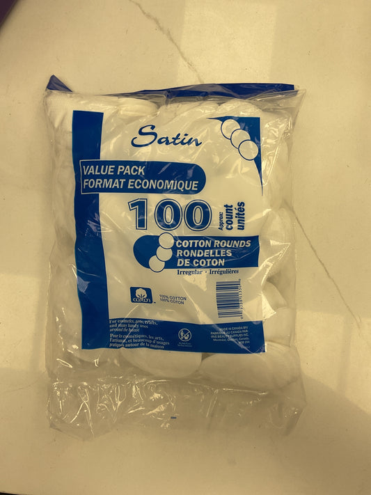 Satin cotton rounds