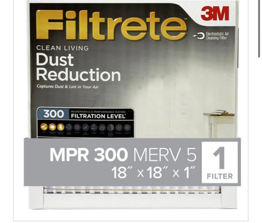 AIR COND FILTER-CENTRAL AIR 18x18x1