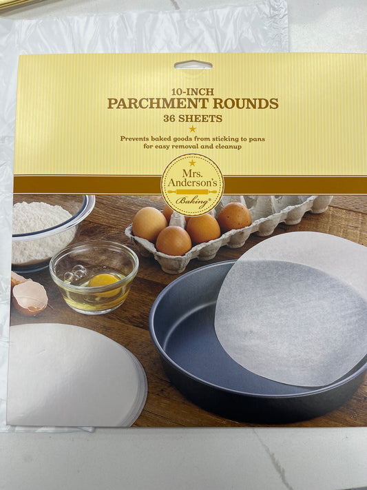10 inch parchment paper around sheets