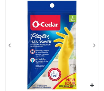O-Cedar Playtex Gloves size Large 1 pair