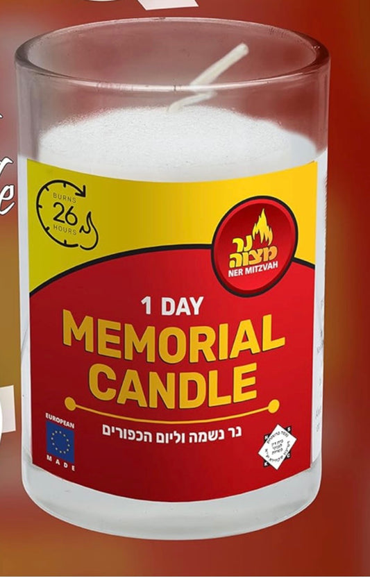 Memorial Candle in glass 1Day