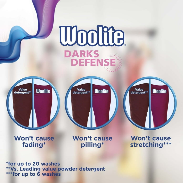 Woolite Darks Defense Liquid Laundry Detergent – Protects Dark Clothes from Fading, 66 Loads, 100oz